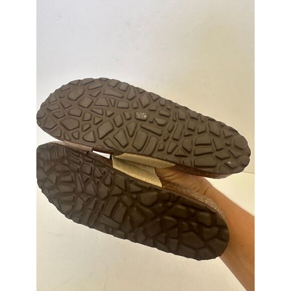 Sundance Lavender Linen Suede Cork Sandals Shoes Slides Slop On Size 39/ 8.5 - Picture 5 of 5